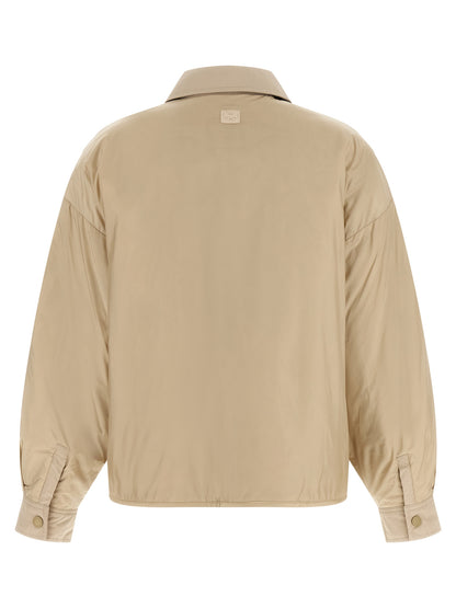 Max Mara Beige Polyester Full-Length Jacket
