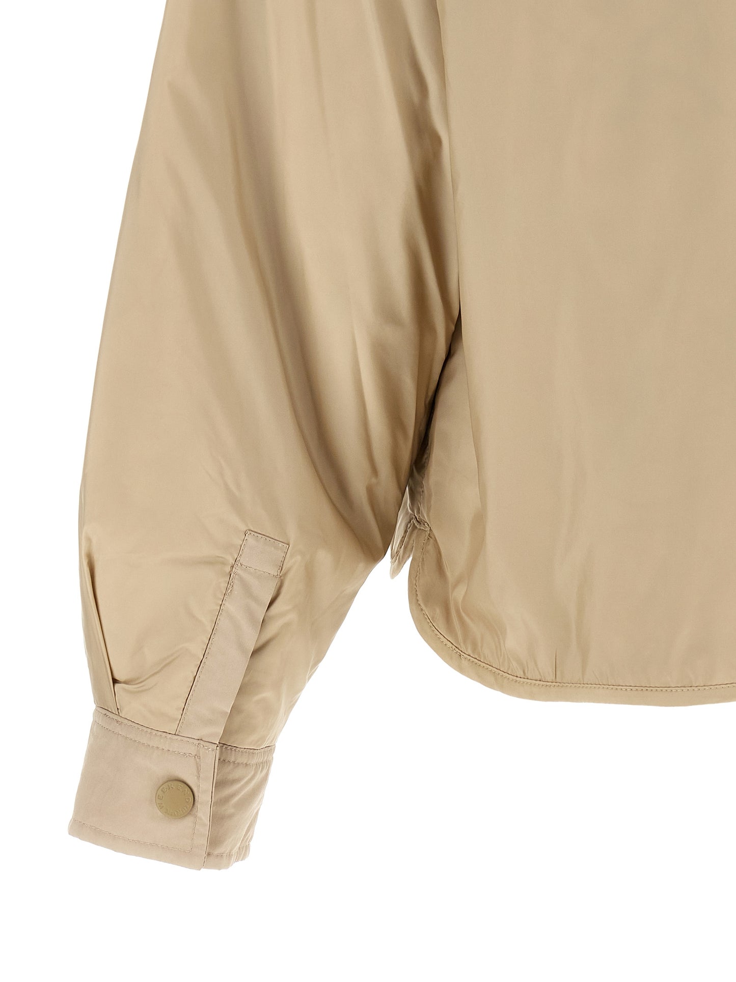 Max Mara Beige Polyester Full-Length Jacket