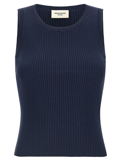 Max Mara Blue Viscose Cardigan