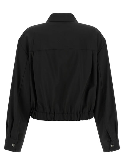 Max Mara Black Wool Full-Length Jacket