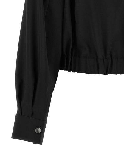 Max Mara Black Wool Full-Length Jacket