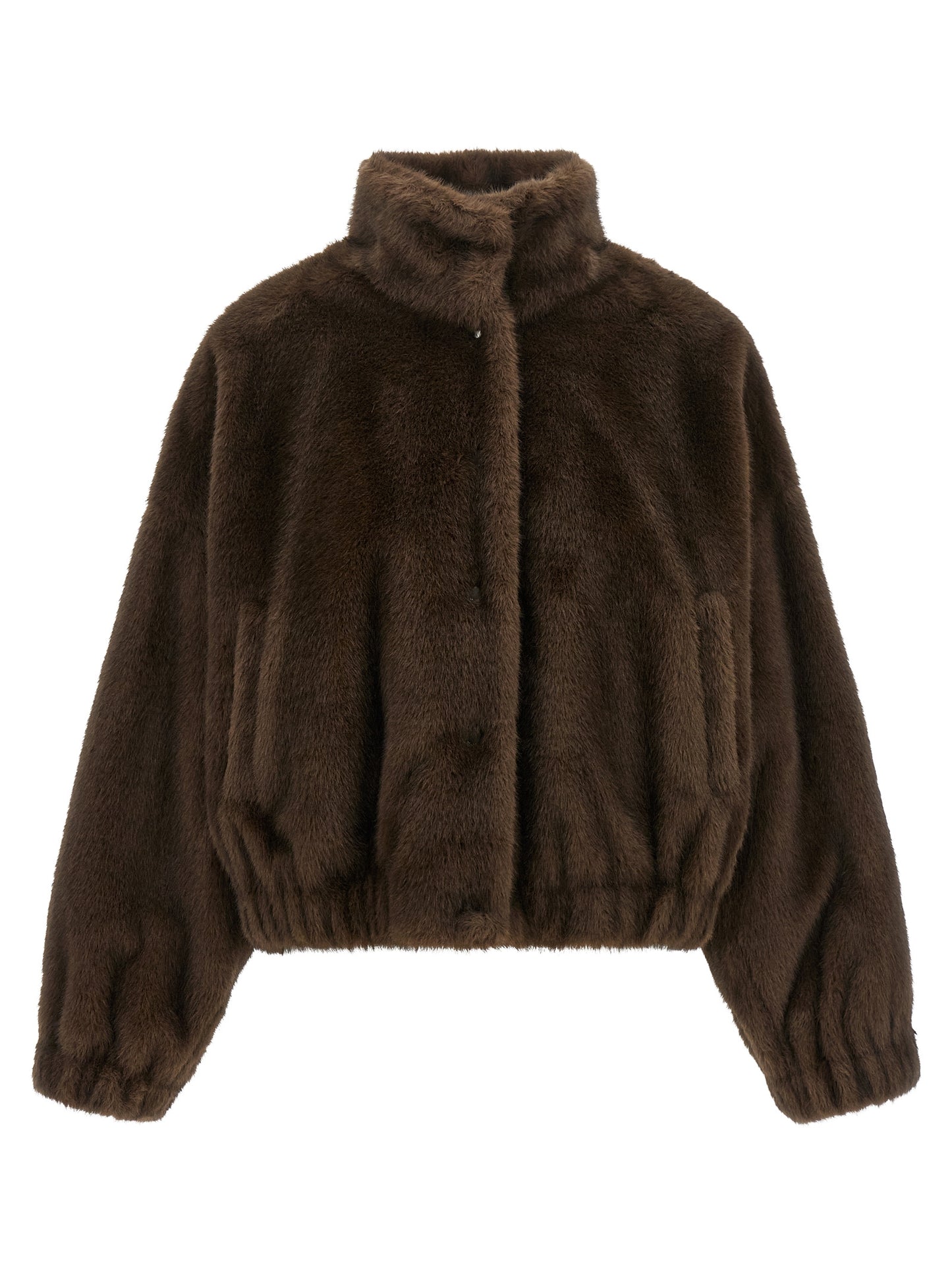 Max Mara Brown Polyester Full-Length Jacket