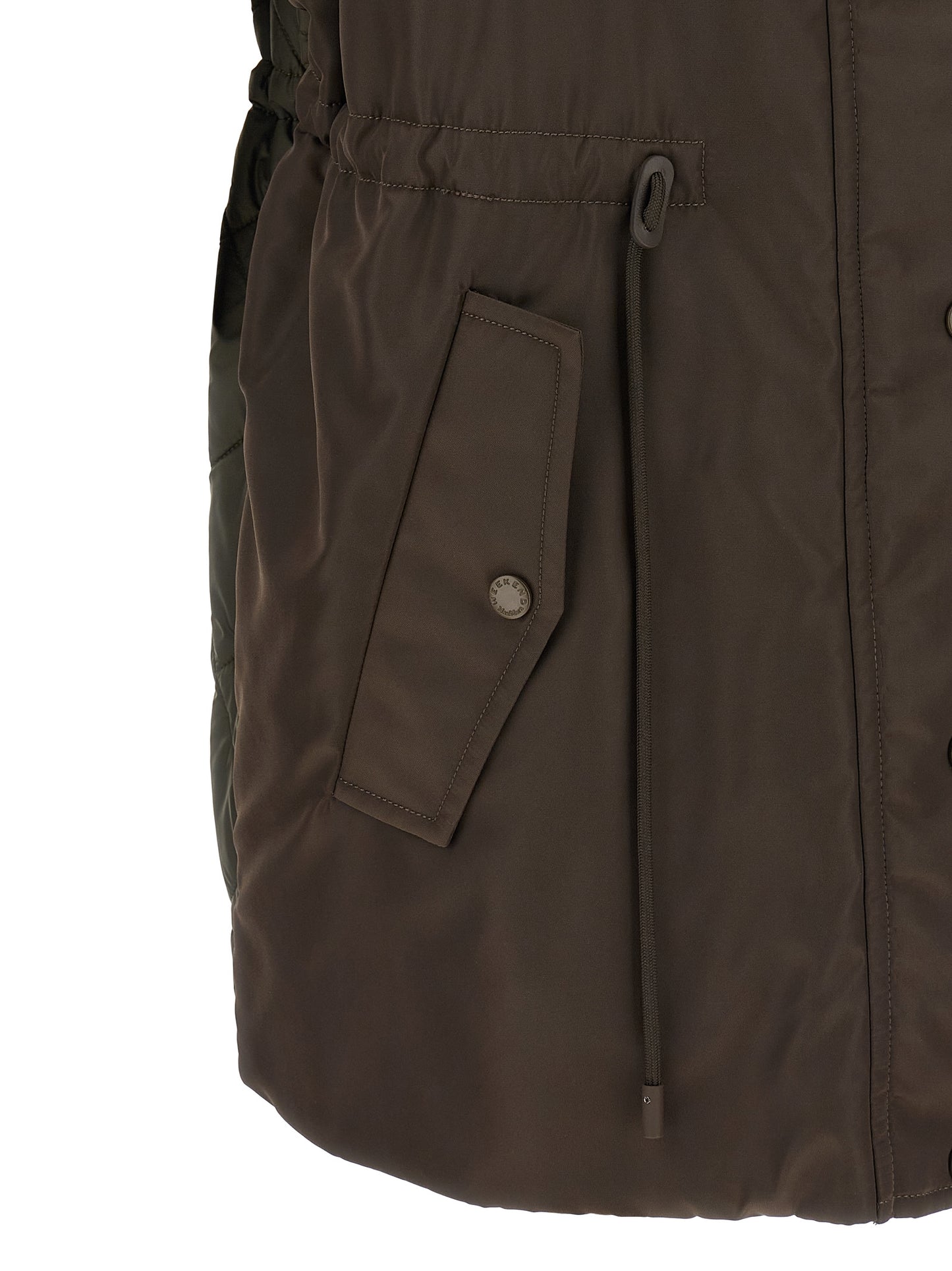 Max Mara Brown Polyamide Sleeveless Jacket