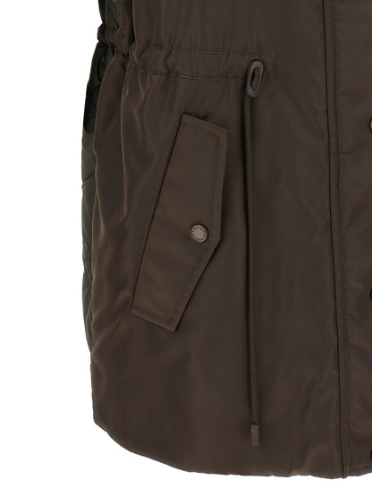 Max Mara Brown Polyamide Sleeveless Jacket