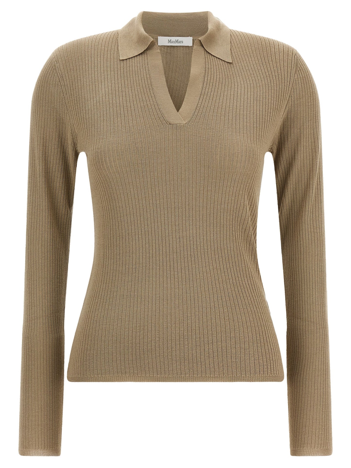 Max Mara Beige Silk Cardigan