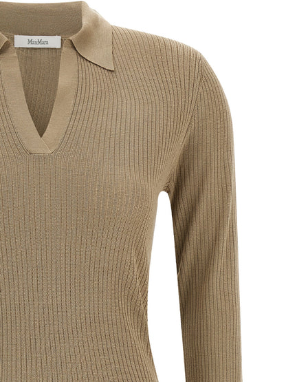 Max Mara Beige Silk Cardigan