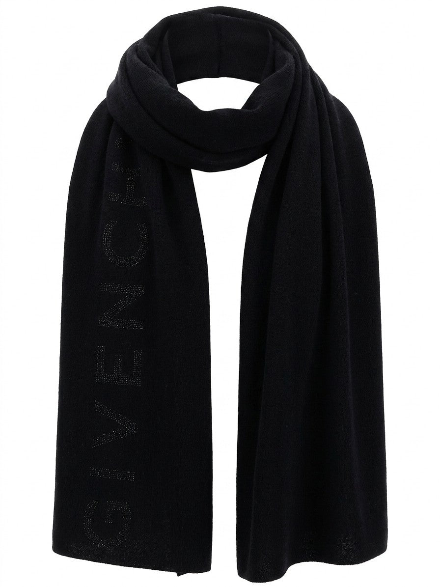 Écharpe Givenchy femme en laine et cachemire noire – GIGW3618U7946001SG