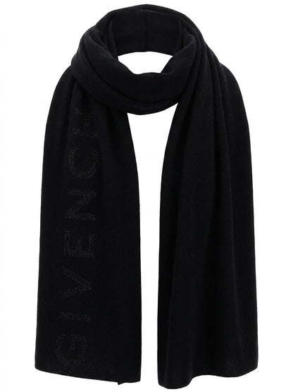 Écharpe Givenchy femme en laine et cachemire noire – GIGW3618U7946001SG
