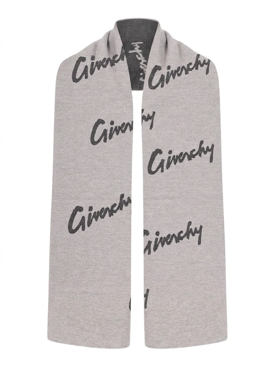 Écharpe Givenchy femme en laine et cachemire grise – GIGW7020J5089001SG
