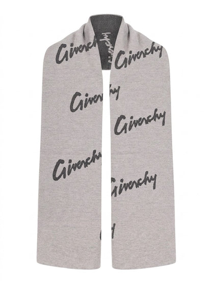 Écharpe Givenchy femme en laine et cachemire grise – GIGW7020J5089001SG