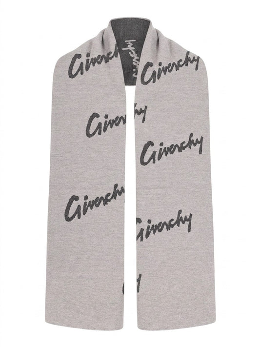 Écharpe Givenchy femme en laine et cachemire grise – GIGW7020J5089001SG