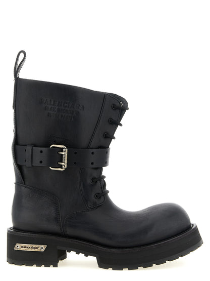 Balenciaga Black Calfskin Ankle Boots