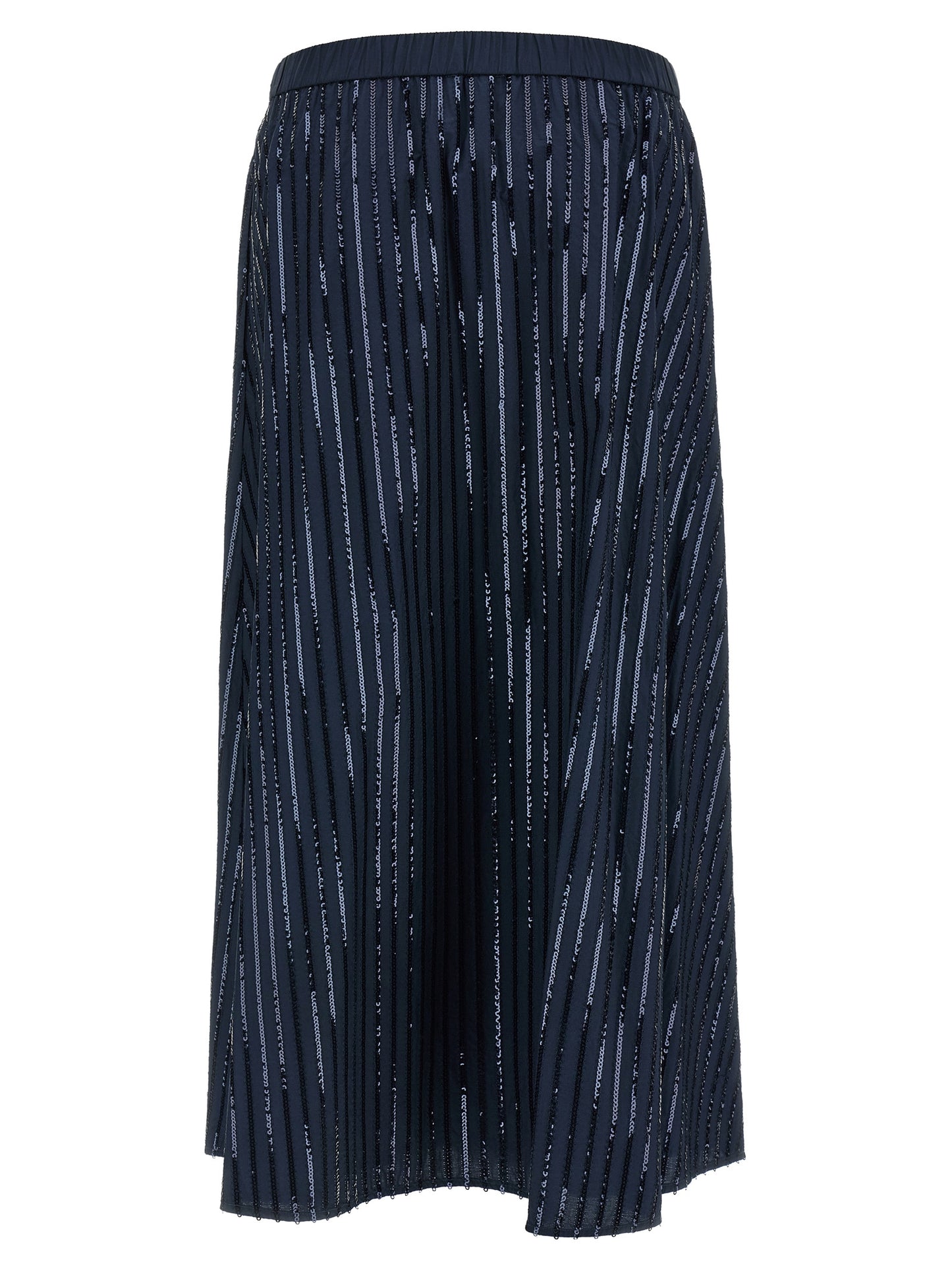 Max Mara Blue Cotton Mini Skirt