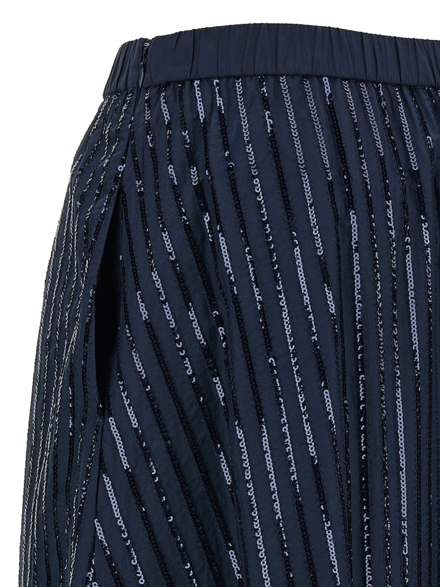Max Mara Blue Cotton Mini Skirt