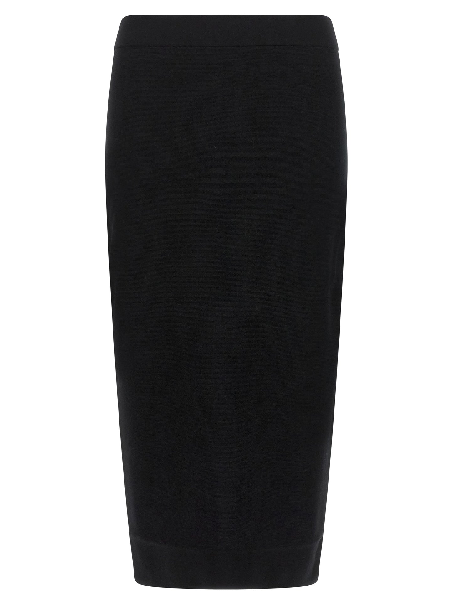 Max Mara Black Viscose Midi Skirt
