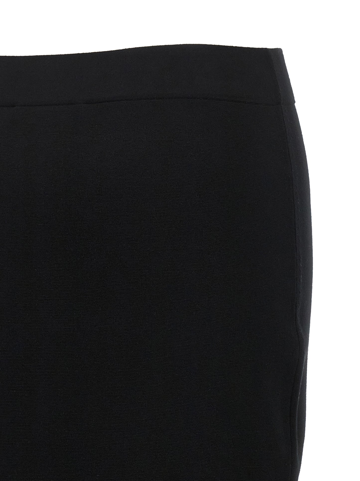 Max Mara Black Viscose Midi Skirt