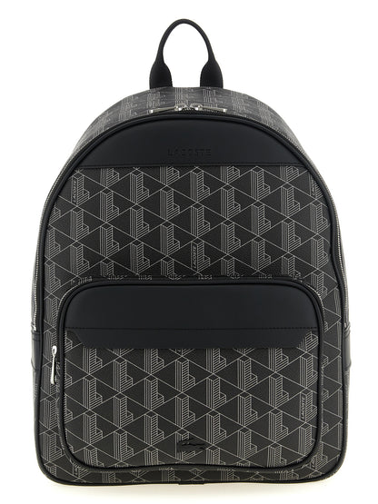 Lacoste Black Pvc Backpack