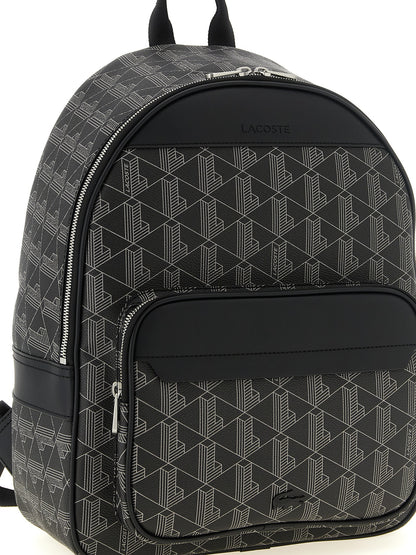 Lacoste Black Pvc Backpack