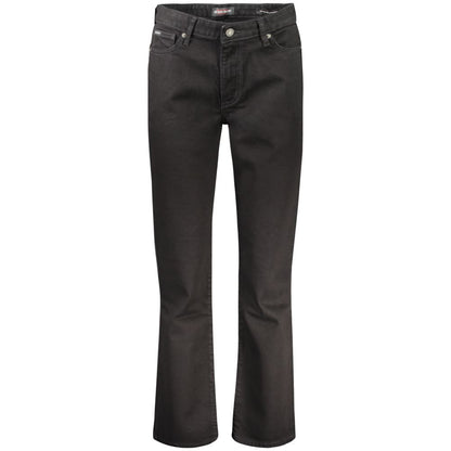 Jean Guess Jeans femme G08 Mid Rise Straight en coton noir – GU-32430