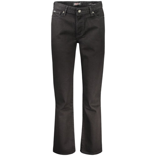 Jean Guess Jeans femme G08 Mid Rise Straight en coton noir – GU-32430