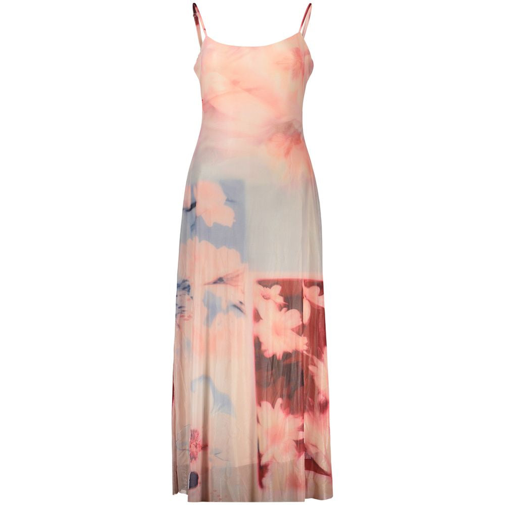 Robe longue Desigual femme Frida Fantasy en viscose rose – DE-47011