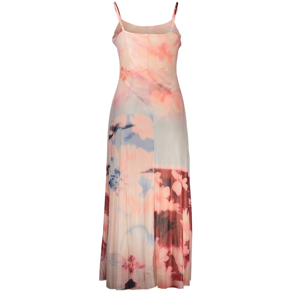 Robe longue Desigual femme Frida Fantasy en viscose rose – DE-47011