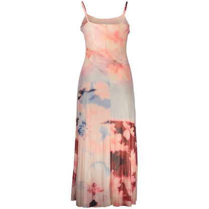 Robe longue Desigual femme Frida Fantasy en viscose rose – DE-47011