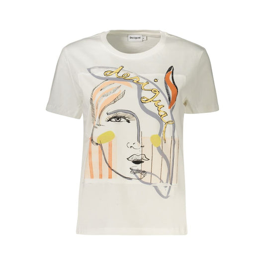 T-shirt Desigual femme Vilma en coton blanc – DE-47105