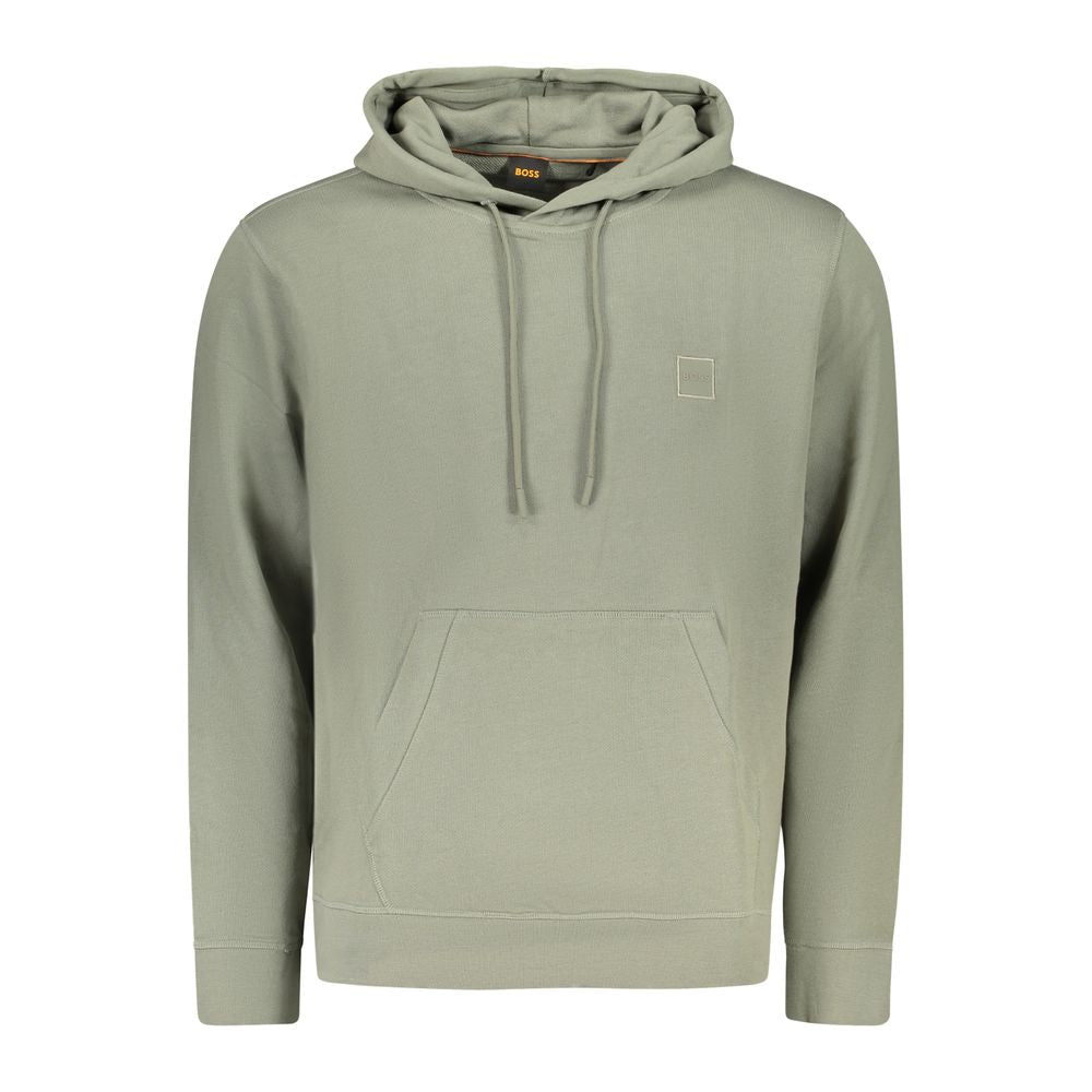 Sweat à capuche Hugo Boss homme en coton vert – BO-47133