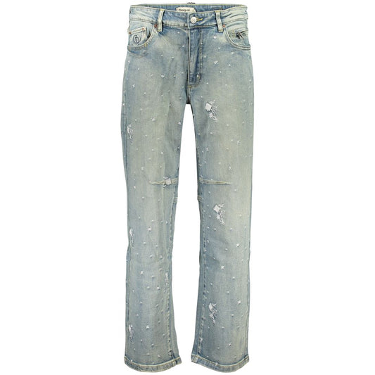 Jean Desigual femme en coton bleu clair – DE-47144