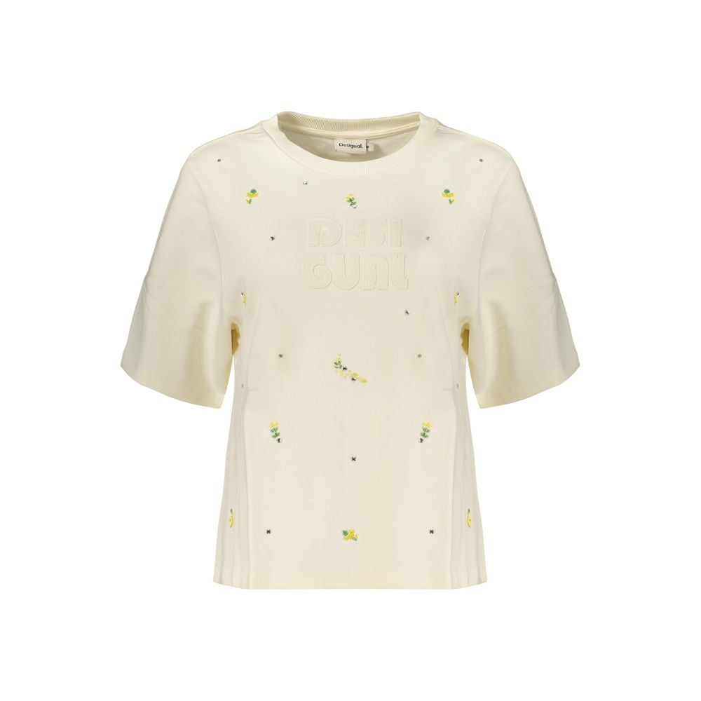 Sweat-shirt Desigual femme Oporto en coton blanc – DE-47169