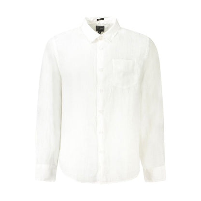 Guess Jeans White Linen Dress Shirt