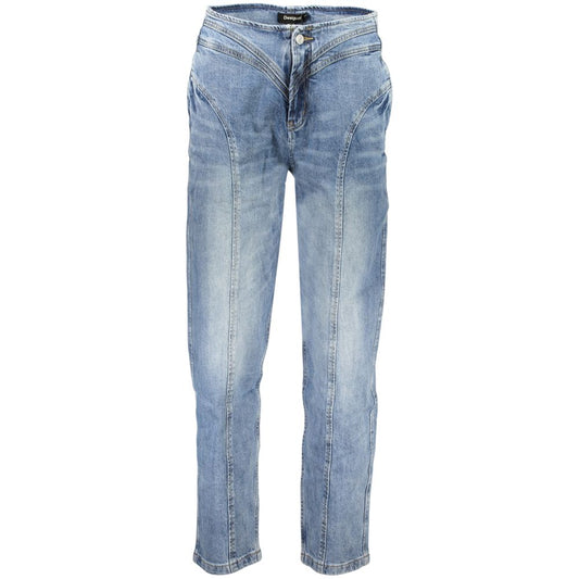 Jean Desigual femme en coton bleu clair – DE-47244