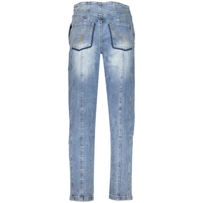 Jean Desigual femme en coton bleu clair – DE-47244