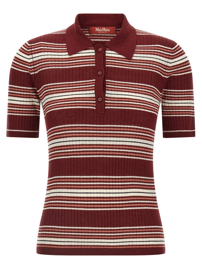 Max Mara Bordeaux Silk Polo Shirt