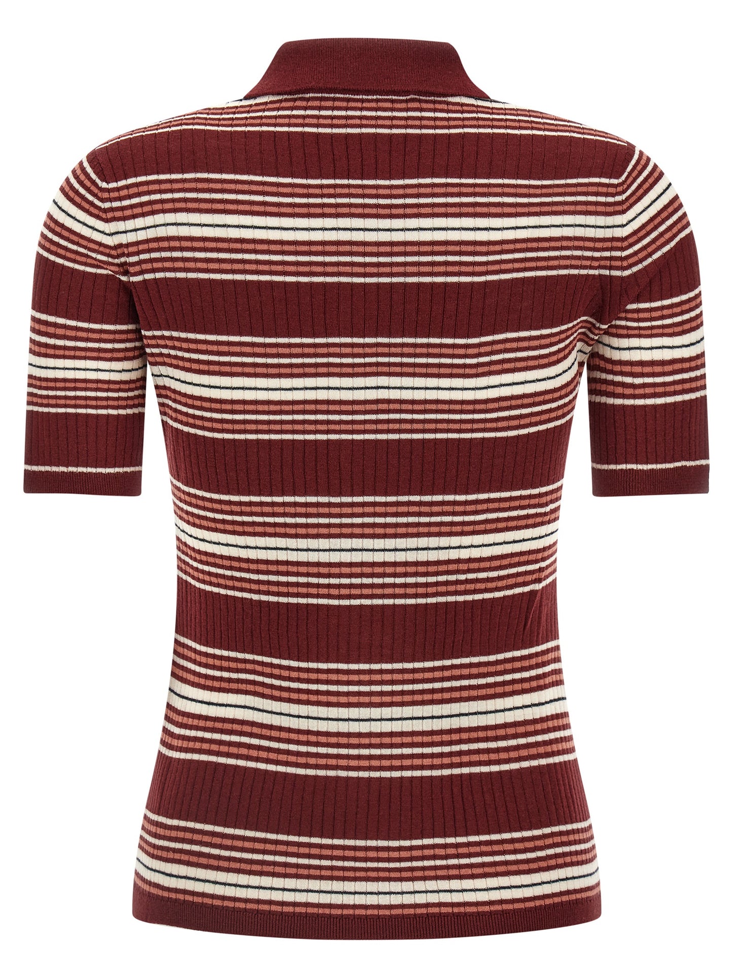 Max Mara Bordeaux Silk Polo Shirt