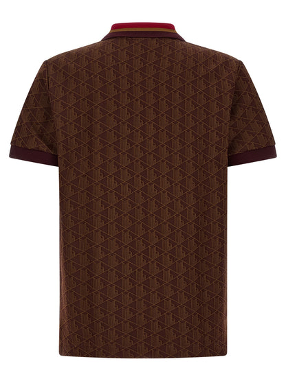 Lacoste Brown Polyester Polo Shirt
