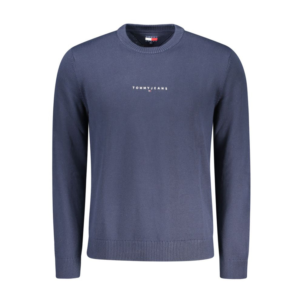 Pull Tommy Hilfiger homme col rond en polyester et laine bleu – TO-35366