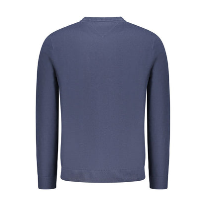 Pull Tommy Hilfiger homme col rond en polyester et laine bleu – TO-35366