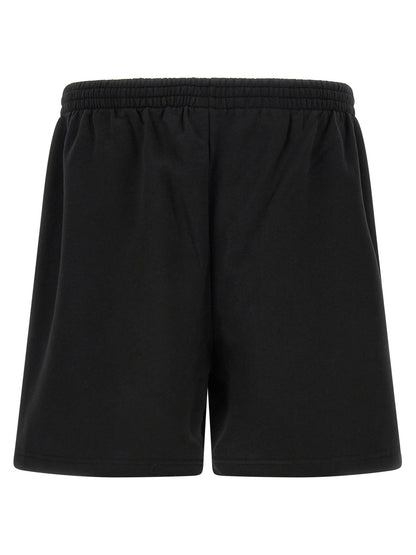 Balenciaga Black Cotton Bermuda Shorts