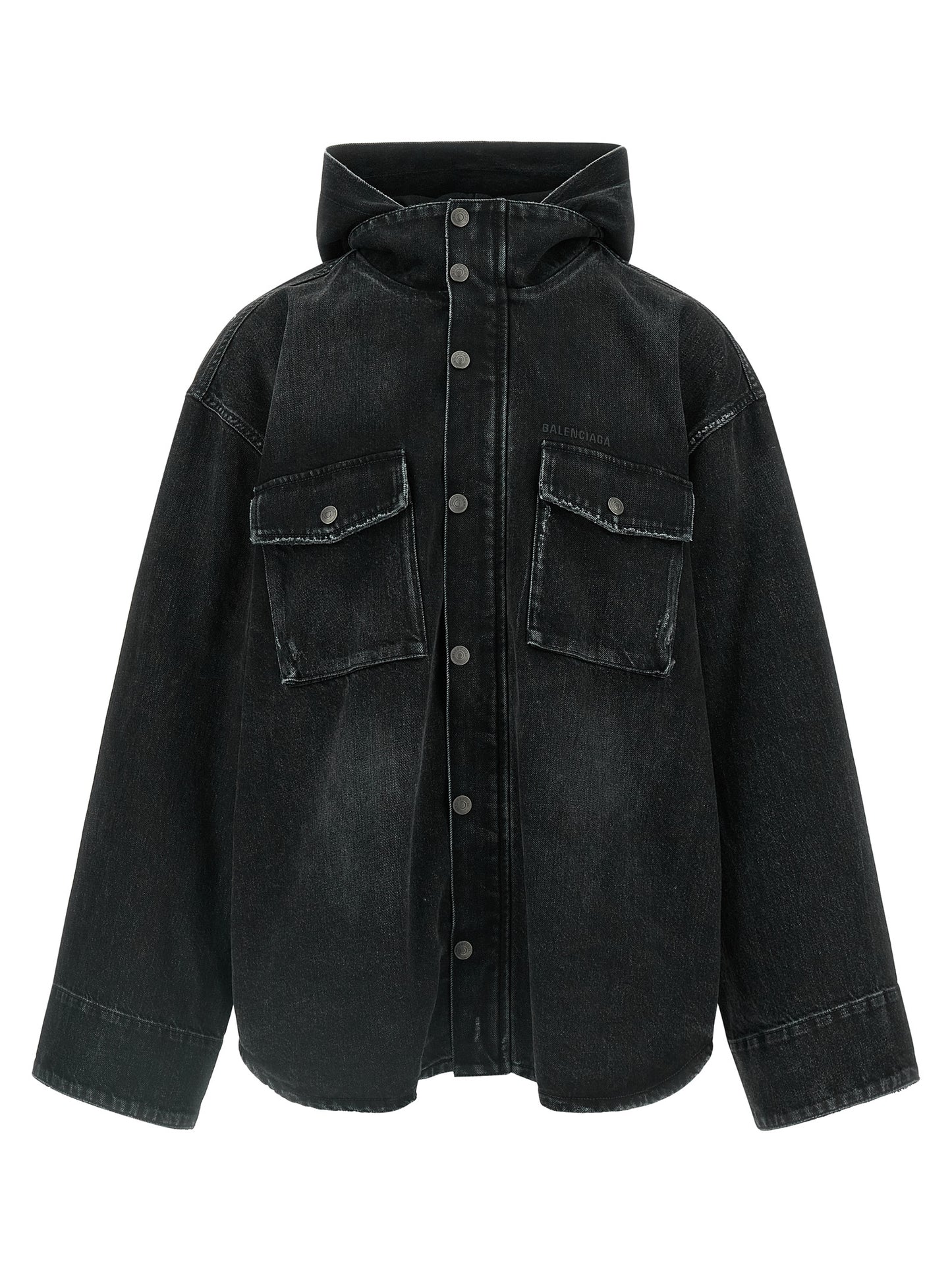 Balenciaga Black Cotton Denim Jacket