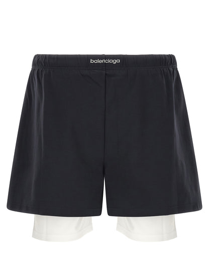 Balenciaga Bicolor Polyamide Bermuda Shorts
