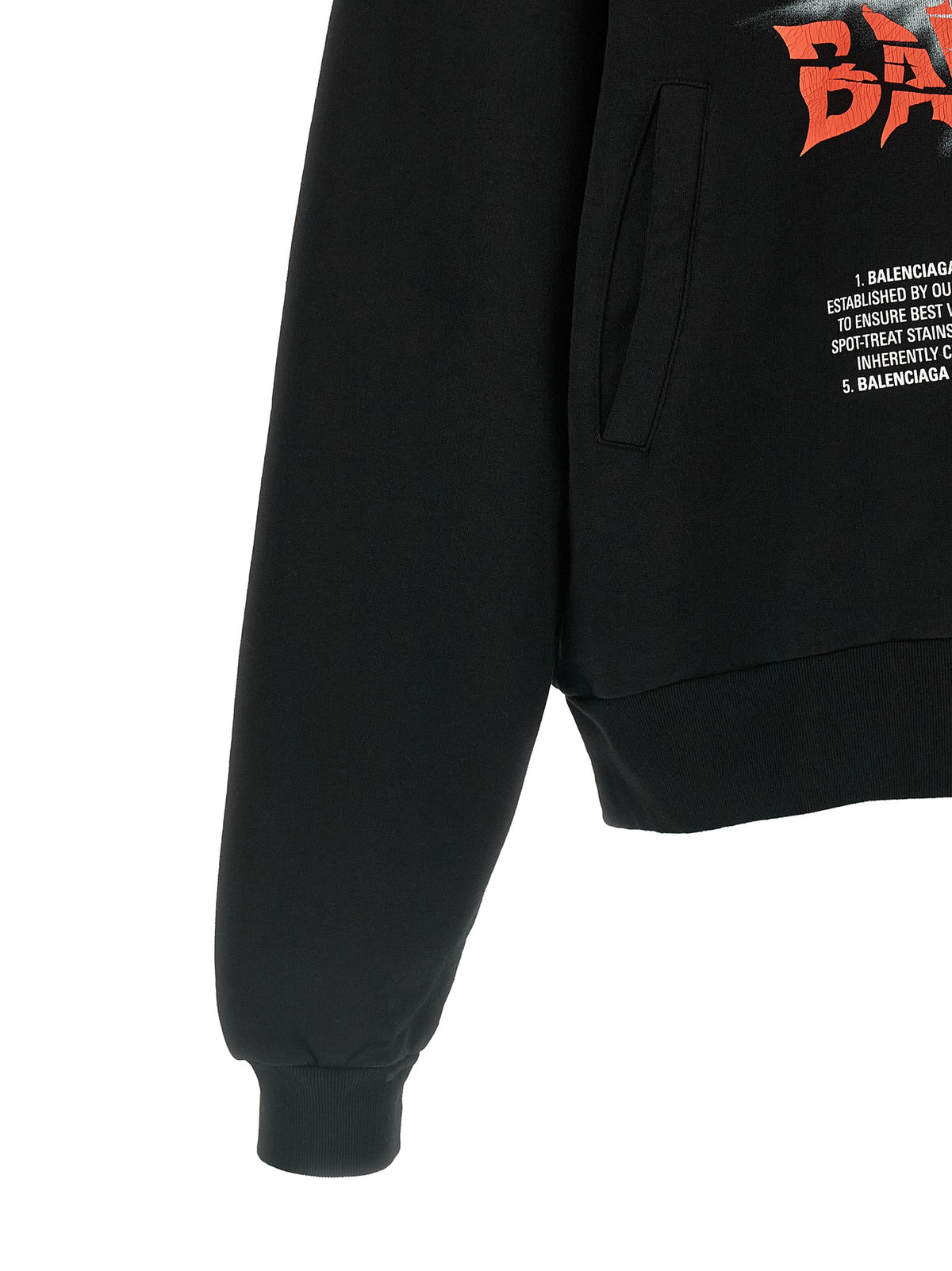 Sweat à capuche Balenciaga homme The Door en coton noir – BA-341696