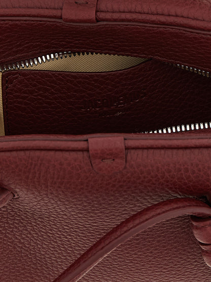 Jacquemus Bordeaux Calfskin Handbag