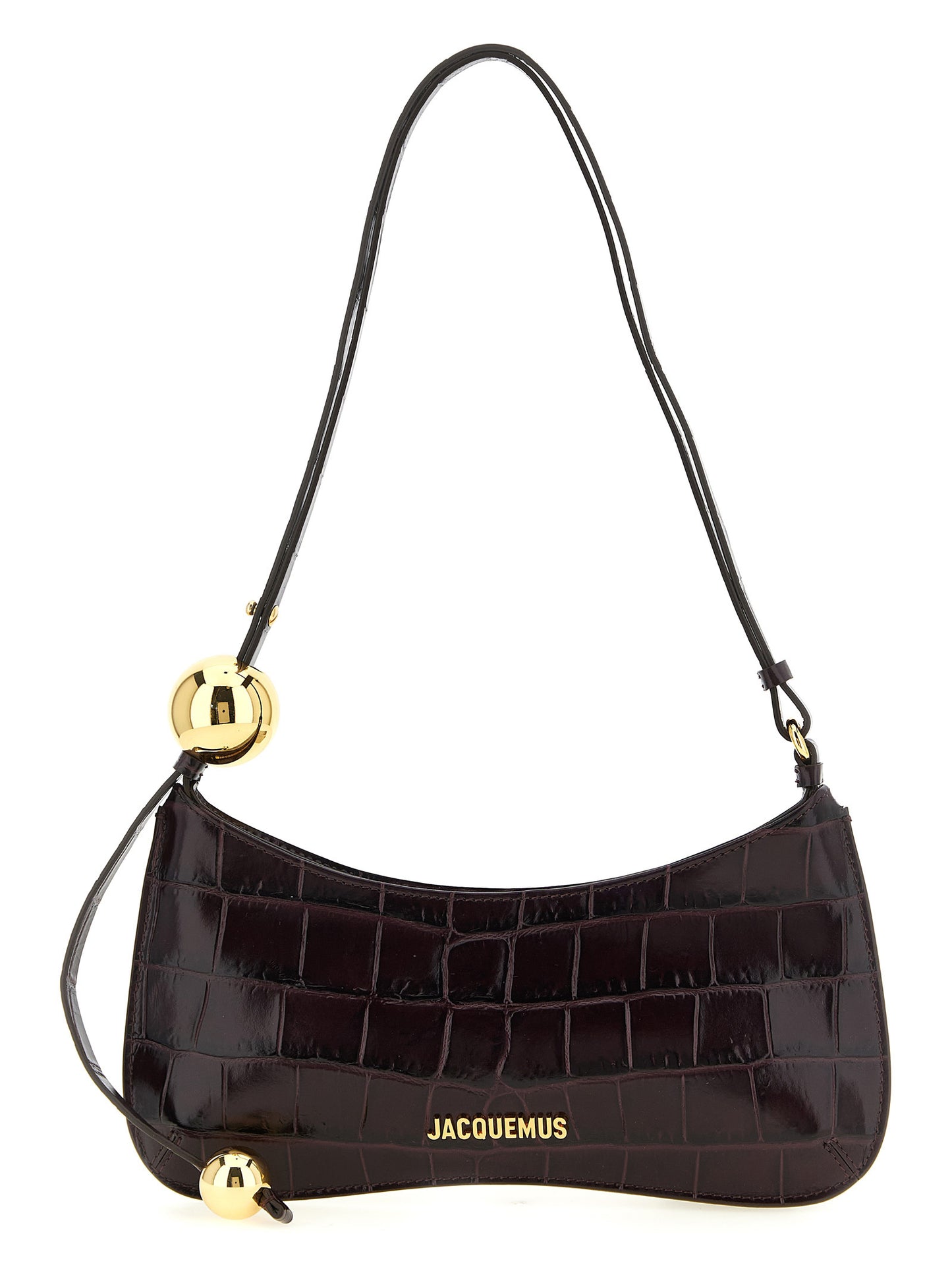 Jacquemus Bordeaux Calfskin Shoulder Bag