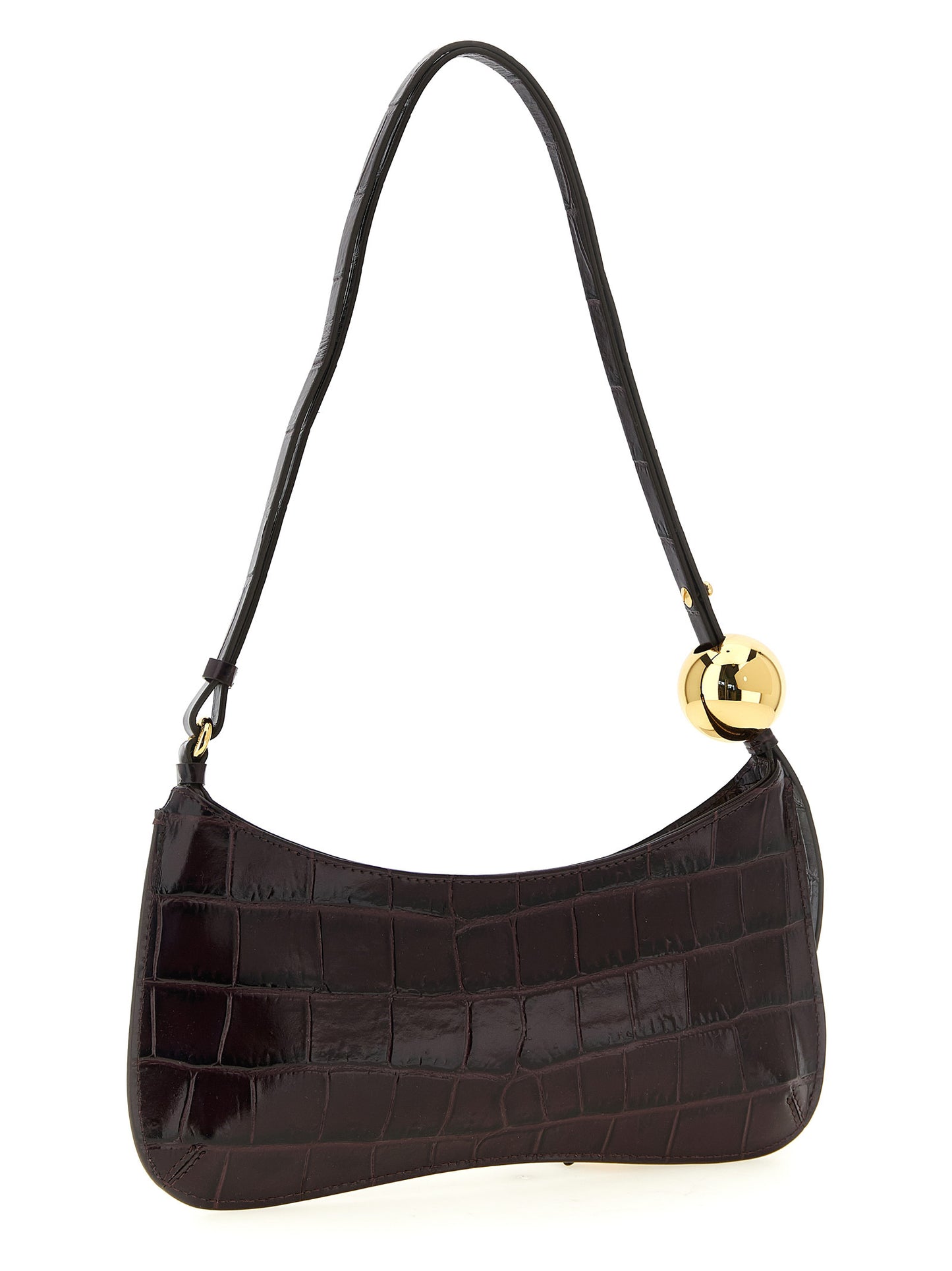 Jacquemus Bordeaux Calfskin Shoulder Bag