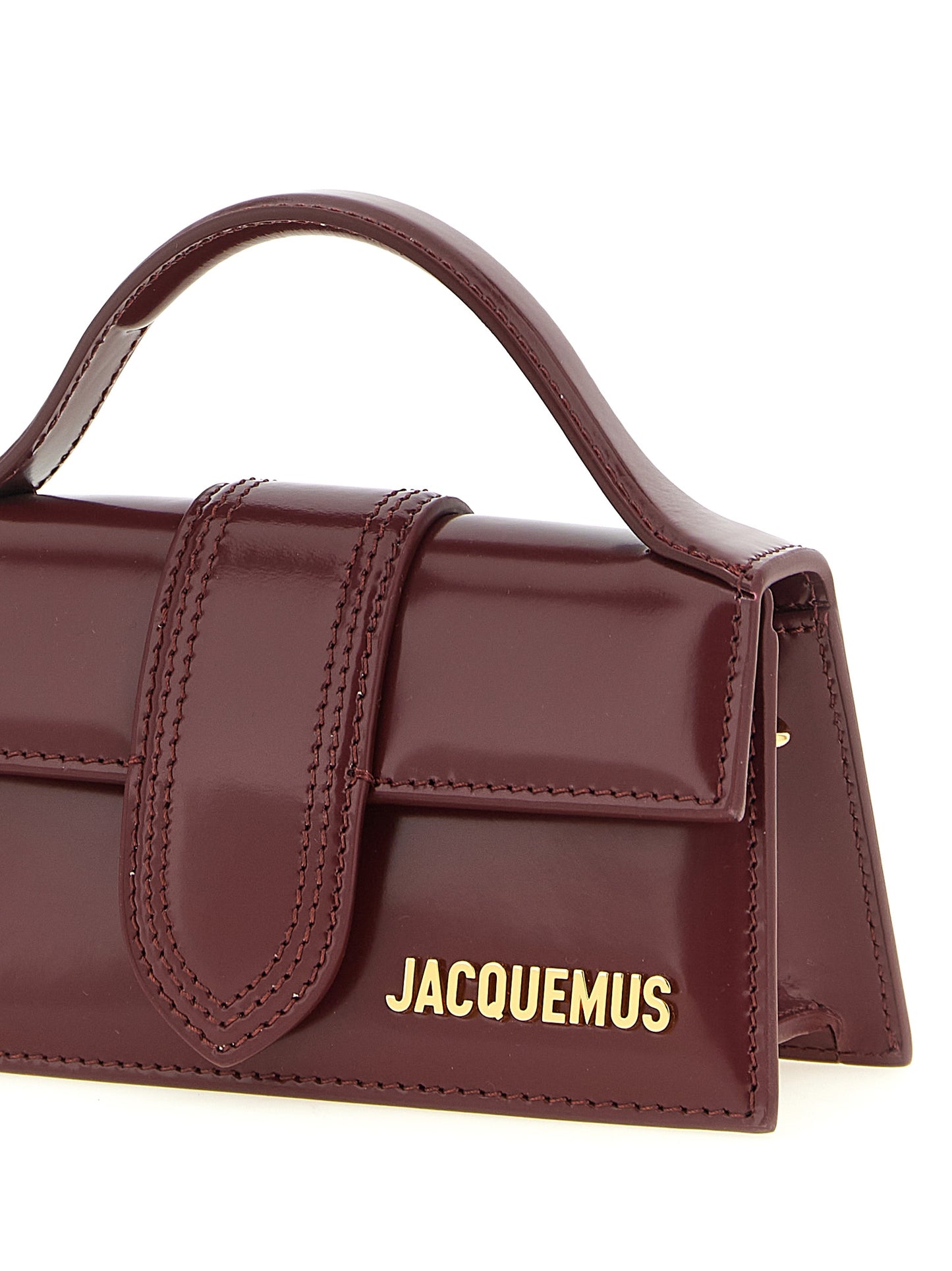 Jacquemus Bordeaux Calfskin Handbag