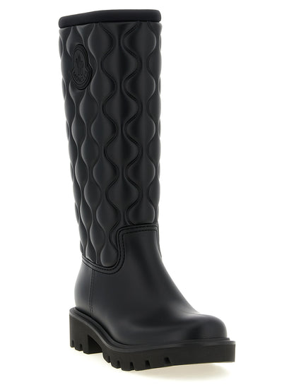 Bottes hautes Moncler femme Kickstream en PVC noir – MO-339605