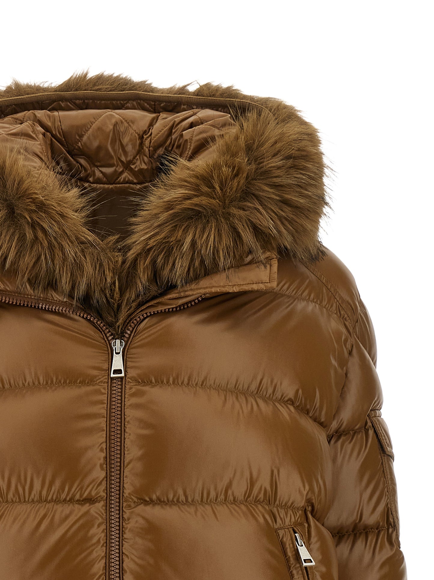Moncler Brown Polyamide Full-Length Jacket