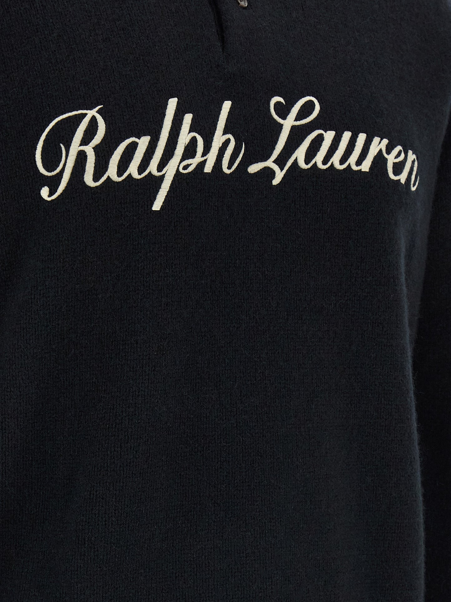 Polo Ralph Lauren Black Wool Polo Shirt